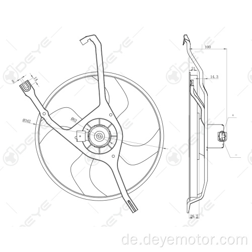 Neuankömmling Kühlerlüftermotor für PEUGEOT